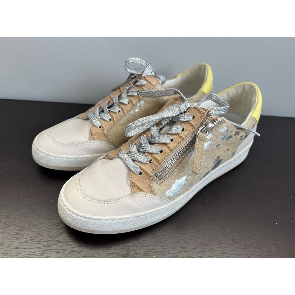 Dolce Vita Womens Miya Sz 7.5 Multi Suede Glitter Lace Up‎ Sneakers - Picture 2 of 8